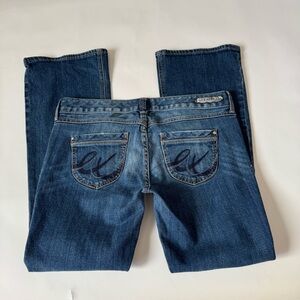 Express Blue Denim Jeans with Patterned Lining